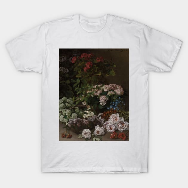 Spring Flowers by Claude Monet T-Shirt by Classic Art Stall